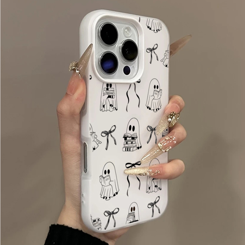 Apple Iphone 16 - Casing Ponsel Motif Buku Hantu Halloween