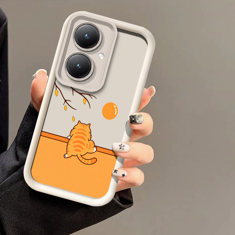 Vivo Y28 - Casing Telepon Kucing Lucu dan Berwarna-warni